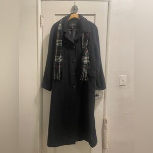 London Fog trench coat black